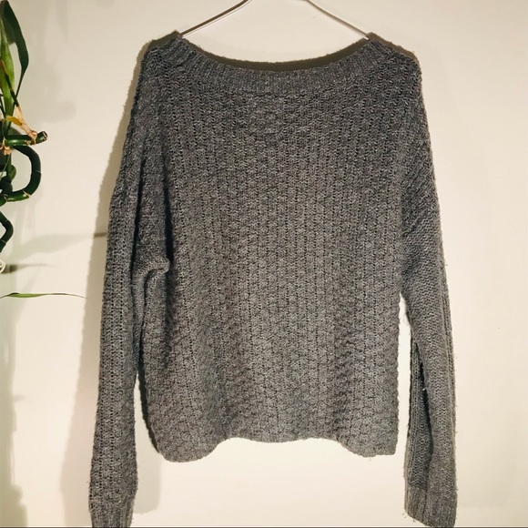 Grey cable knit sweater - Medium - Picture 2 of 3